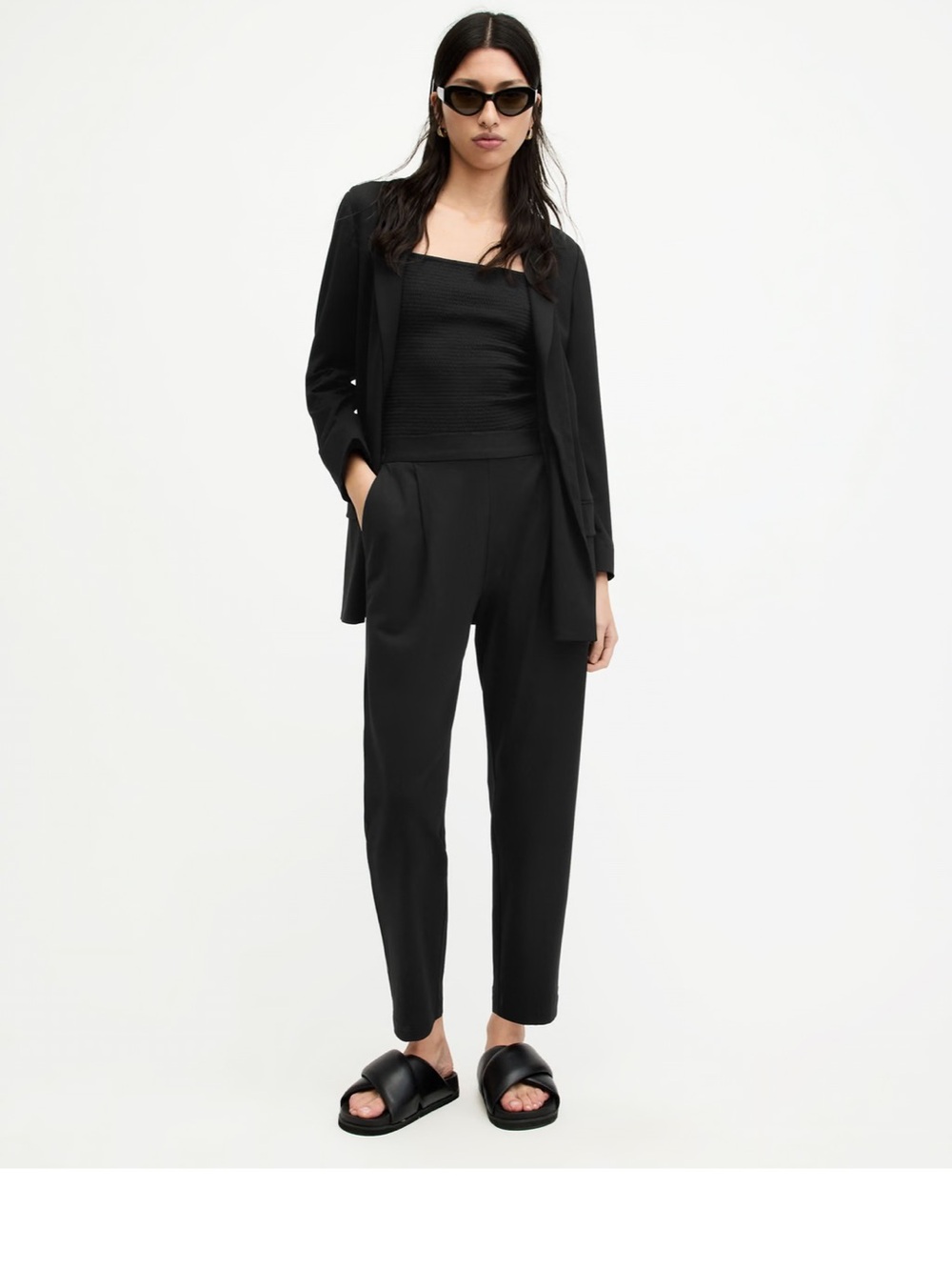 AllSaints Aleida Matching Suit Set - Black Blazer & Trousers (US 6 / UK 10)